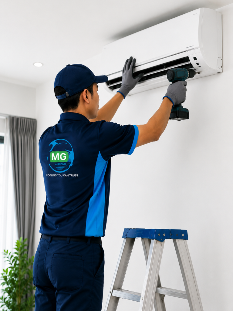 Professional aircon installation service in Kuala Lumpur by MG Aircond